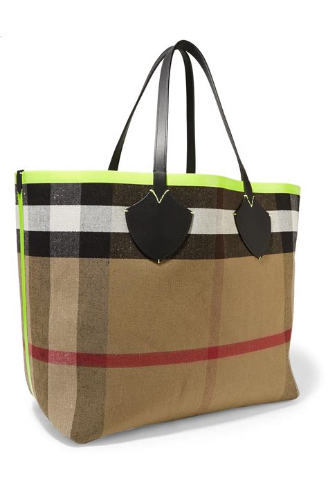 burberry tote reversible|burberry checked canvas tote bag.